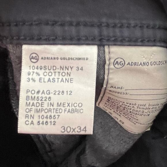 AG Adriano Goldschmied the protege straight leg navy pants chinos size 30 x 29 - Picture 7 of 8